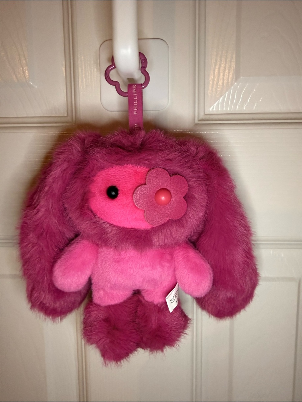 Plush Floppy Ears Pink Bunny Keychain Plush